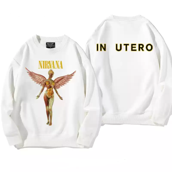 Nirvana Angel rock band men and women couples loose sweater