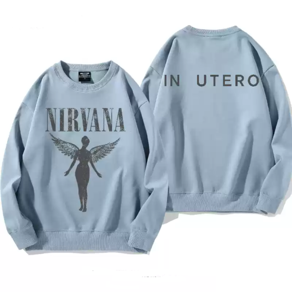 Nirvana Angel rock band men and women couples loose sweater