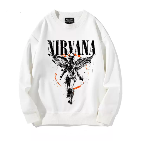 Nirvana Angel rock band round neck sweatshirt