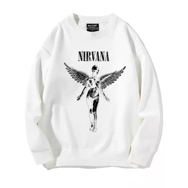 Nirvana Angel rock band round neck sweatshirt