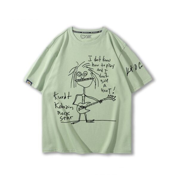 Nirvana rock band T-shirt short-sleeved niche simple drawing