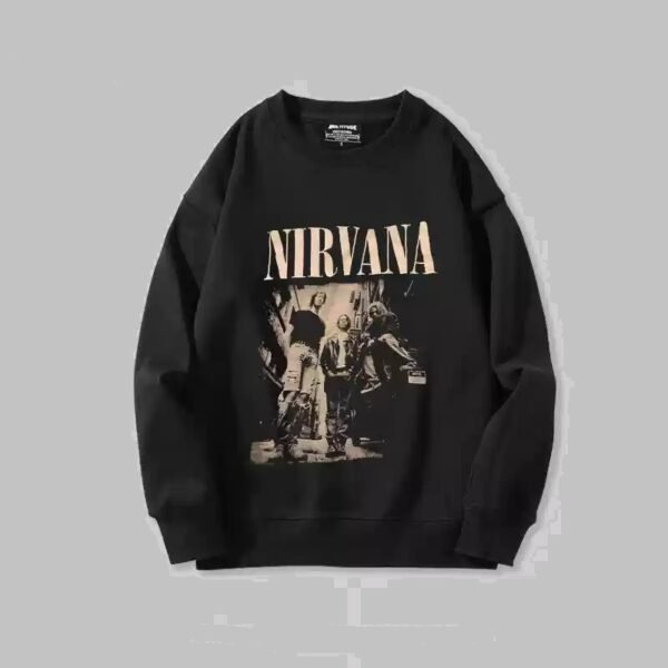 Nirvana rock band round neck sweatshirt